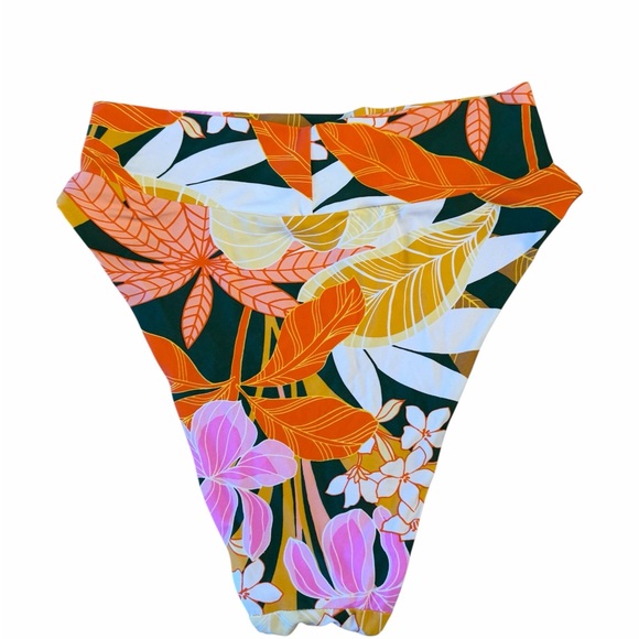 ✨NWT - Aerie Super High Cut Cheeky Tropical Floral Bikini Bottoms✨ - Picture 3 of 6